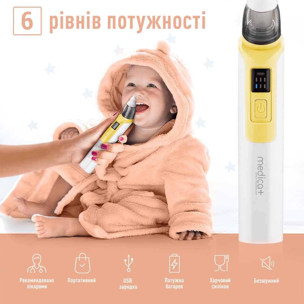 Назальный аспиратор (соплеотсос) Medica+ Nose Cleaner 6.0