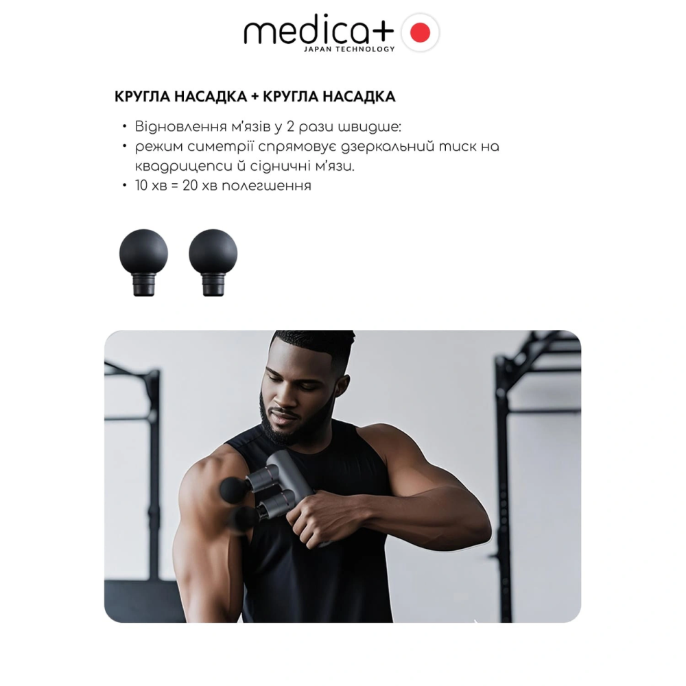 Перкусійний масажер Medica+ MassHand Pro 2Х