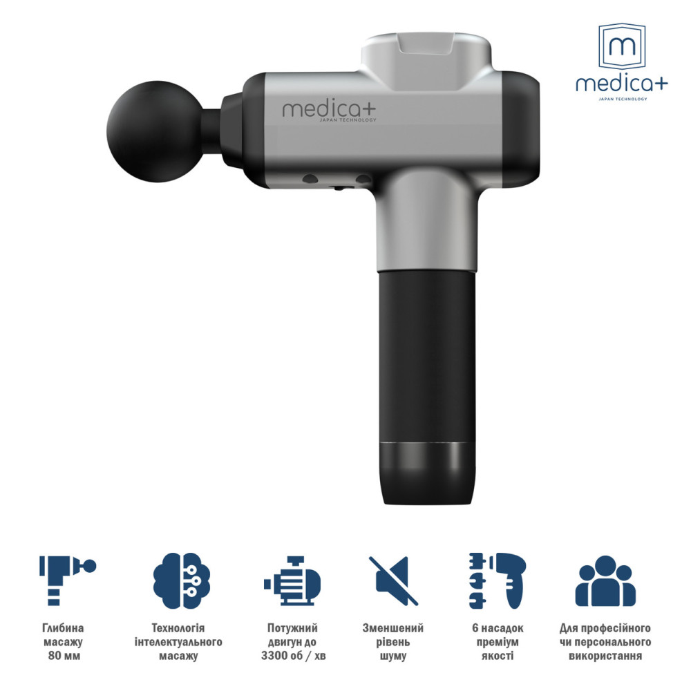 Перкуссионный ручной массажер Medica+ MassHand Pro 6.0