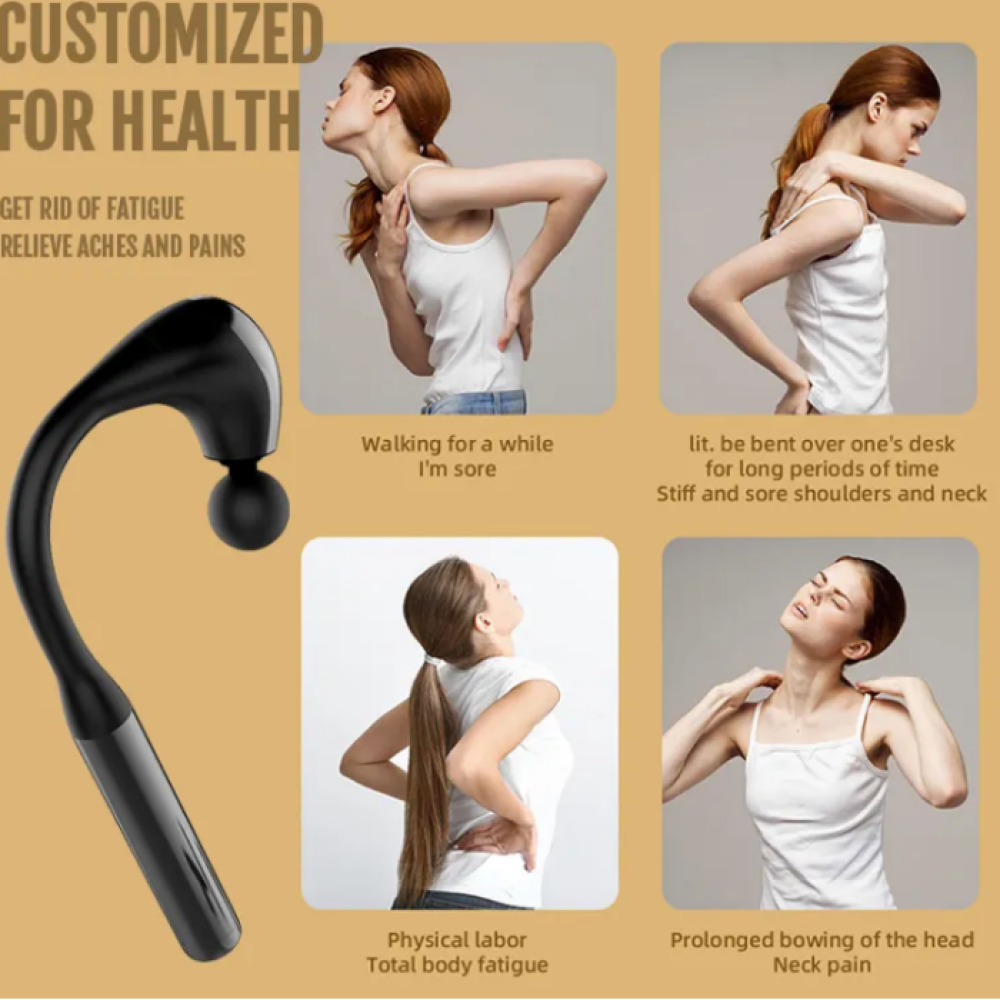 Массажный пистолет U-образный с удлиненной ручкой Beauty Gadgets