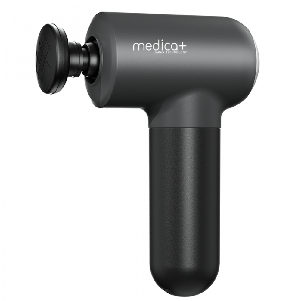 Перкуссионный ручной массажер для тела и мышц Medica+ MassHand Pro 4.0 Black