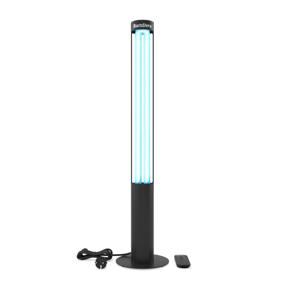 Бактерицидний опромінювач з таймером BactoSfera 360° U36 RC-TIMER Black (Безозоновий)