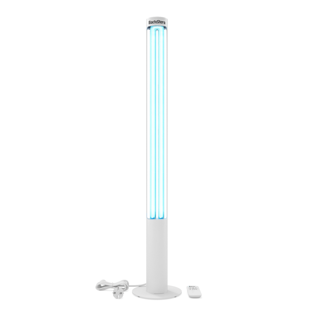 Бактерицидний опромінювач з таймером BactoSfera 360° U95 +100% RC-TIMER White (Безозоновий)