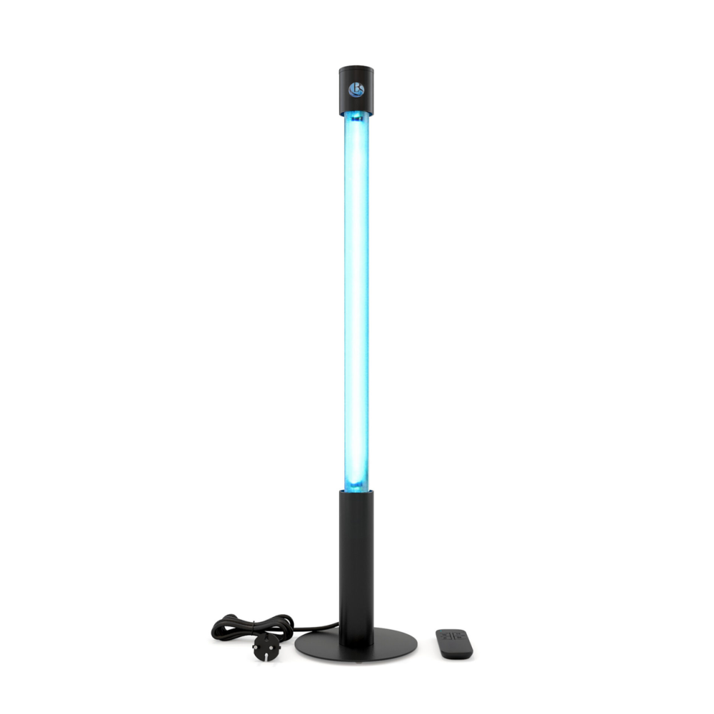 Бактерицидний опромінювач з таймером BactoSfera 360° 25 Eco +100% RC-Timer Black (Небиткий безозоновий)