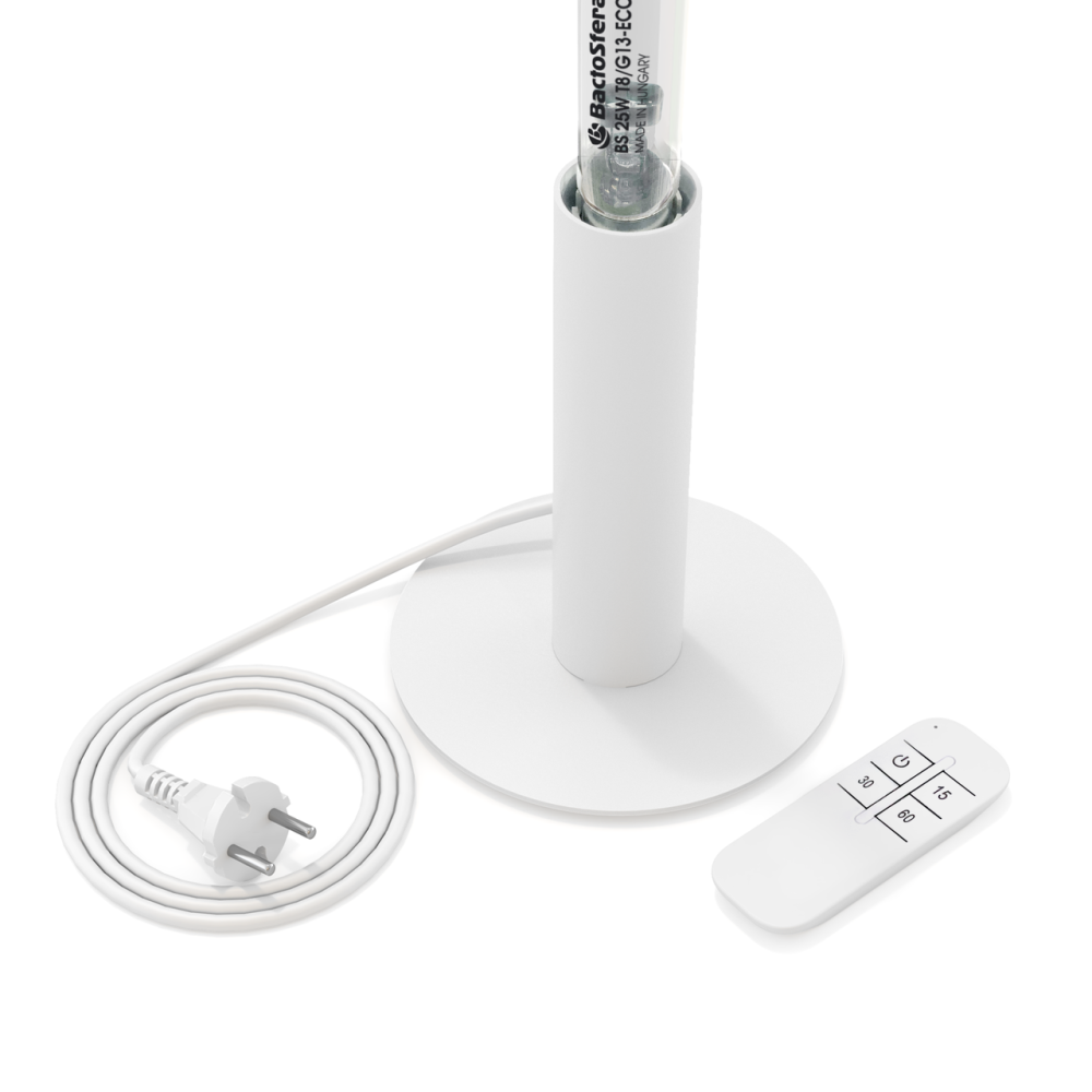 Бактерицидный облучатель с таймером BactoSfera 360° 15 Ozone Free RC-Timer White (Безозоновый)
