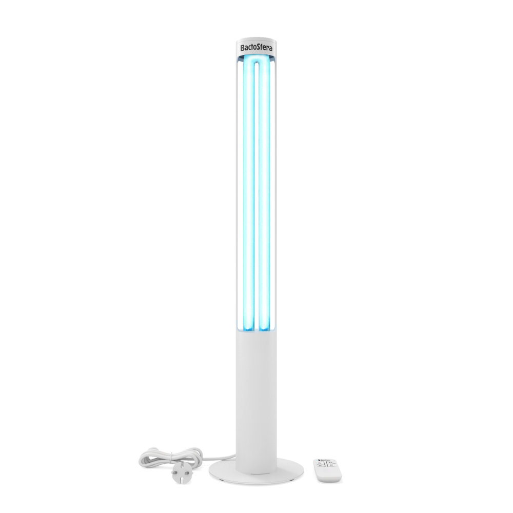 Бактерицидний опромінювач з таймером BactoSfera 360° U60 +100% RC-TIMER White (Безозоновий)
