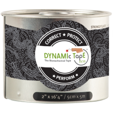 Биомеханический тейп Dynamic Tape 5 см х 5 м Eco (черный с серым тату)