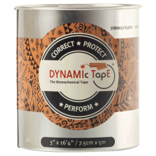 Биомеханический тейп Dynamic Tape 7.5 см х 5 м (бежевый с черным тату)