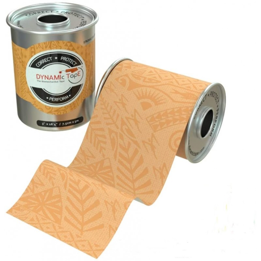Біомеханічний тейп Dynamic Tape 7.5 см х 5 м (бежевий з бежевим тату)