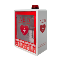 Бокс металлический настенный с сигнализацией для дефибриллятора AED Amoul