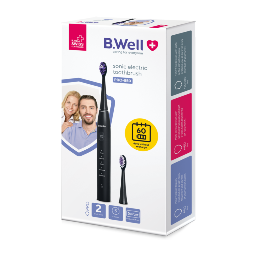 Электрическая звуковая зубная щетка B.Well PRO-850