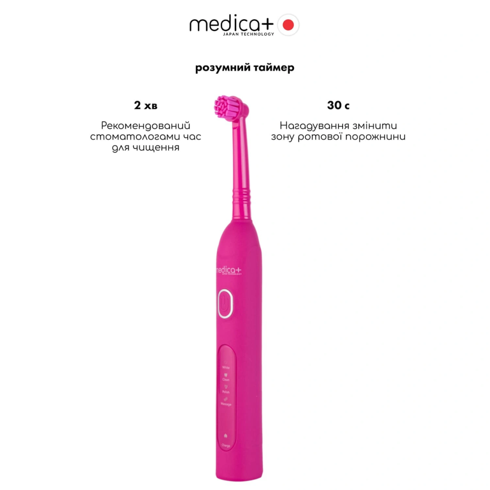 Електрична зубна щітка Medica+ ProBrush XO Soft Touch Fuchsia