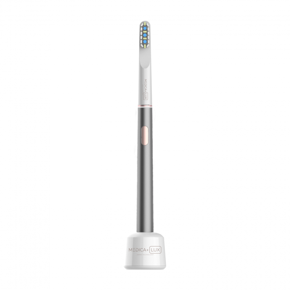 Отбеливающая звуковая зубная щетка Medica+ LUX 10Х Portable Grey