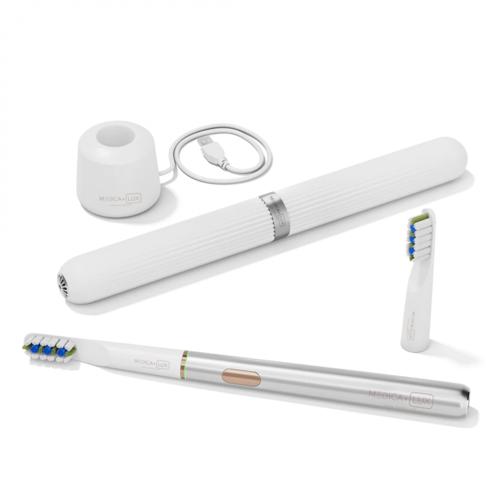 Отбеливающая звуковая зубная щетка Medica+ LUX 10Х Portable Silver