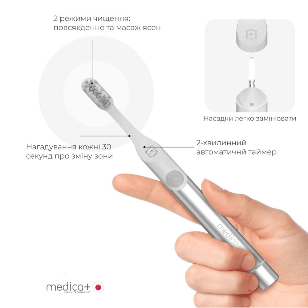 Звуковая зубная щетка Medica+ ProBrush 7.0 Compact (Silver)