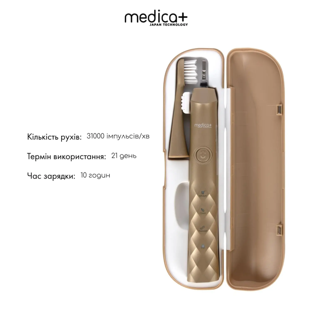 Звуковая зубная щетка Medica+ ProBrush 11 (Gold)