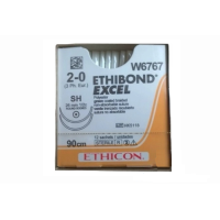 Хирургическая нить Ethicon Этибонд Эксель (Ethibond Excel) 2/0, длина 90 см, 2 кол. иглы 26 мм, W6767