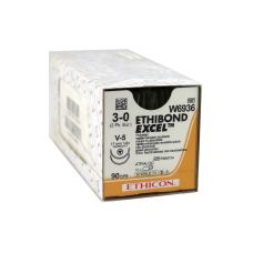 Хірургічна нитка Ethicon Етибонд Ексель (Ethibond Excel) 3/0, довжина 90 см, 2 кол-ріж. голки 17 мм, W6936
