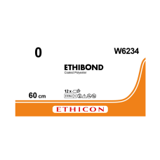 Хірургічна нитка Ethicon Етибонд Ексель (Ethibond Excel) 0, 13 відрізків по 60 см, без голки, W6234