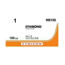 Хірургічна нитка Ethicon Етибонд Ексель (Ethibond Excel) 1, довжина 180 см, без голки, W6155