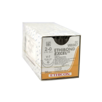 Хирургическая нить Ethicon Этибонд Эксель (Ethibond Excel) 2/0, длина 90 см, 2 кол-реж. иглы 26 мм W6987