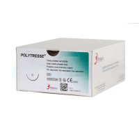 Хірургічна нитка Polytresse 0 (Етибонд), колюча 36 мм, 1/2, довжина 75 см 91S35M