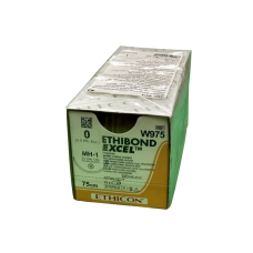 Хирургическая нить Ethicon Этибонд Эксель (Ethibond Excel) 0, длина 75 см, кол. игла 31 мм, W975
