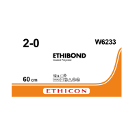 Хірургічна нитка Ethicon Етибонд Ексель (Ethibond Excel) 2/0, 13 шт. по 60 см, без голки, W6233