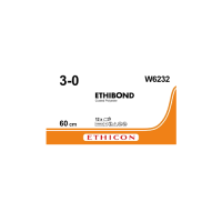 Хірургічна нитка Ethicon Етибонд Ексель (Ethibond Excel) 3/0, відрізки 13 х 60 см, без голки, W6232