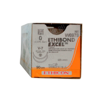 Хірургічна нитка Ethicon Етибонд Ексель (Ethibond Excel) 0, довжина 90 см, 2 кол-ріж. голки 26 мм, W6978