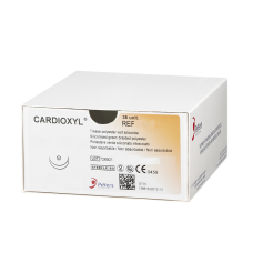 Хірургічна нитка Cardioxyl 2/0 (Етибонд), к/р 2*18 мм, 1/2, 90 см (5б + 5 см), тефл.прокл.3*7мм 73P30O (W10B55)