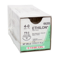 Хірургічна нитка Ethicon Етилон (Ethilon) 4/0, довжина 45 см, звор-ріж. голка 19 мм, 662G (W319)