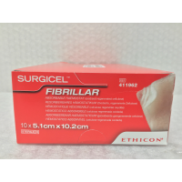 Гемостатичний матеріал Ethicon Серджісел Фібриляр (Surgicel Fibrillar), 5,1 см x 10,2 см, 411962