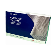 Гемостатичний матеріал Ethicon Серджісел Нью-Ніт (Surgicel Nu-knit) 7,5 см x 10 см, 1943GB