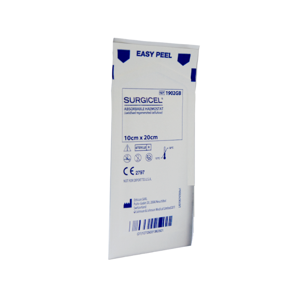 Гемостатичний матеріал Ethicon Серджісел (Surgicel), 10 см x 20 см, 1902GB