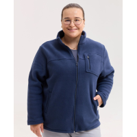 Медицинская кофта женская флисовая Финляндия синяя +SIZE