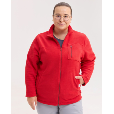 Медична кофта жіноча флісова Фінляндія червона +SIZE