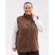 Медицинская жилетка женская флисовая Говерла коричневая +SIZE