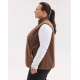Медицинская жилетка женская флисовая Говерла коричневая +SIZE
