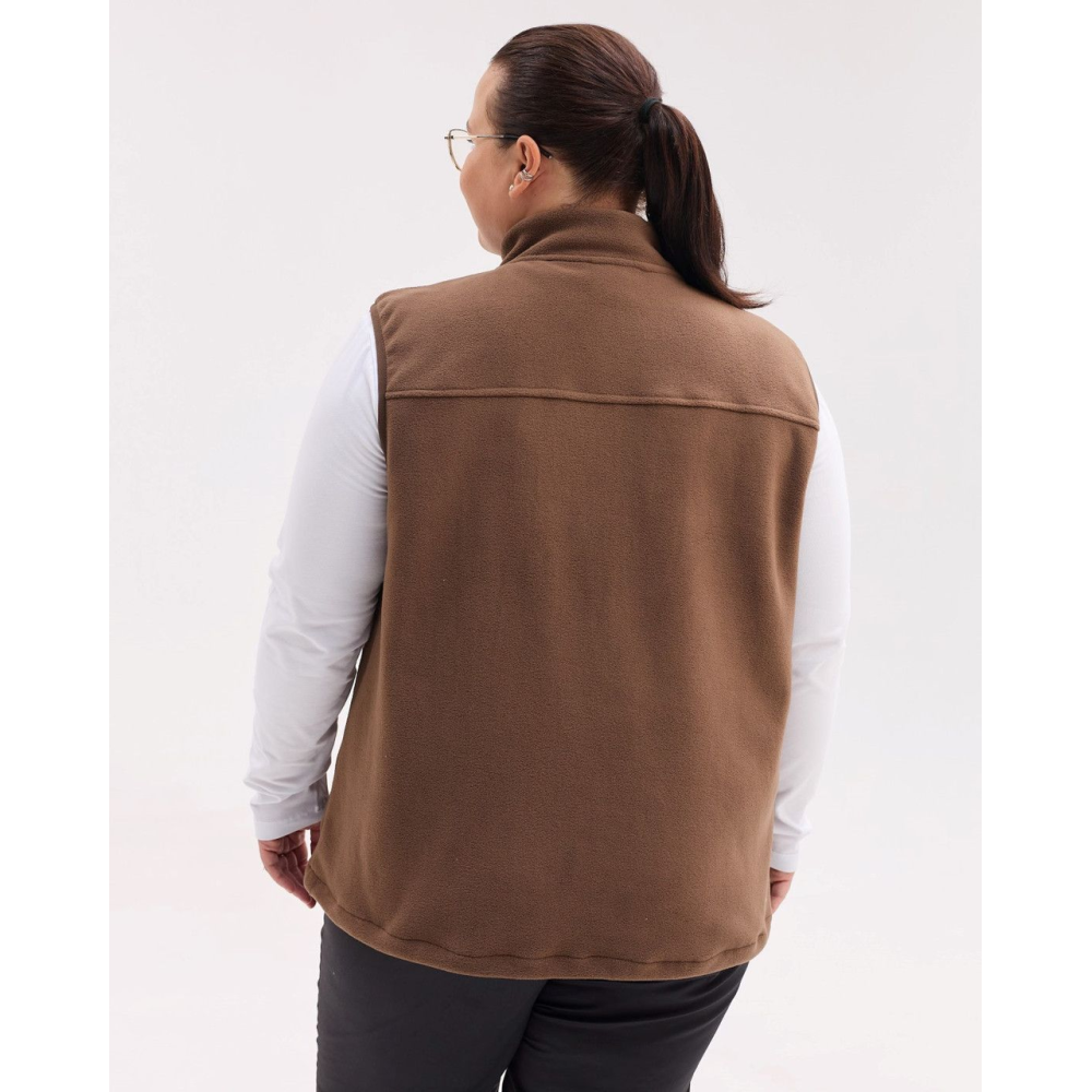 Медицинская жилетка женская флисовая Говерла коричневая +SIZE