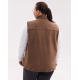 Медицинская жилетка женская флисовая Говерла коричневая +SIZE