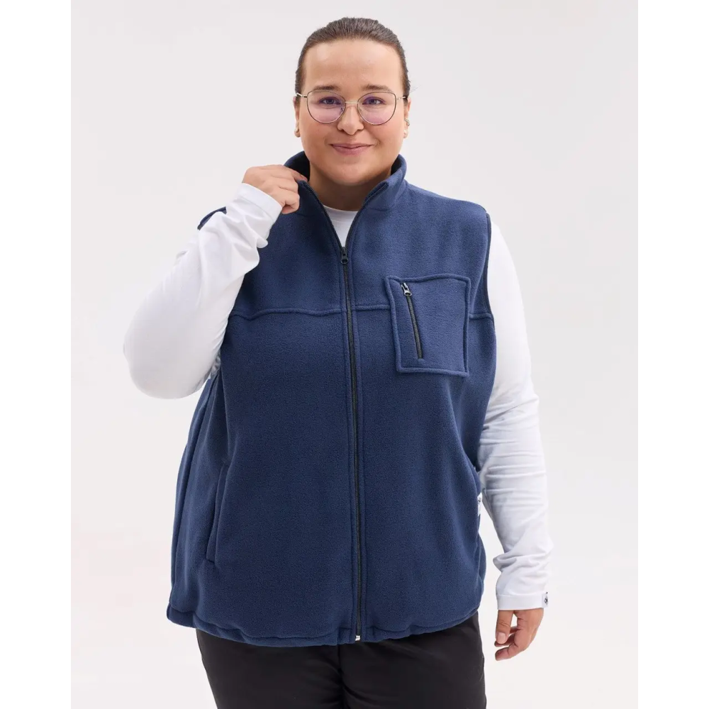 Медицинская жилетка женская флисовая Говерла синяя +SIZE