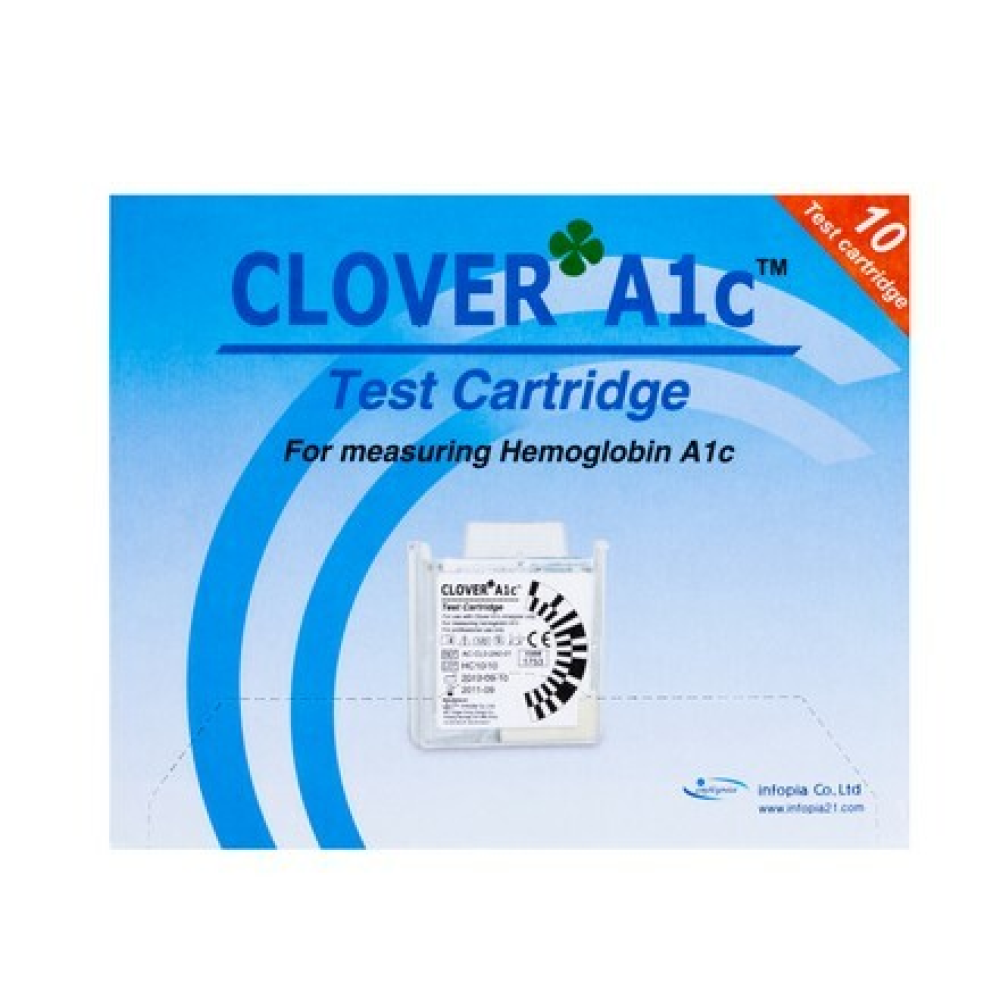 Тест-картридж для визначення глікованого гемоглобіну (HbA1c) Clover A1c (10 шт.)