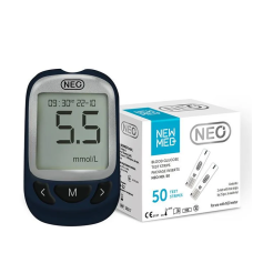 Глюкометр + 60 тест-смужок NEWMED Neo MSL0217B/S0217 (Синій)