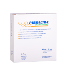 Полиуретановая губчатая повязка без бортов Farmactive Silicone Comfort 10х10см