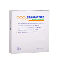 Полиуретановая губчатая повязка с бортом Farmactive Silicone Comfort 15х18см