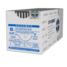 Поліпропілен монофіламент синій 4/0 (1.5) -0,75м.3/8,24мм., Р,1 Опусмед 04097