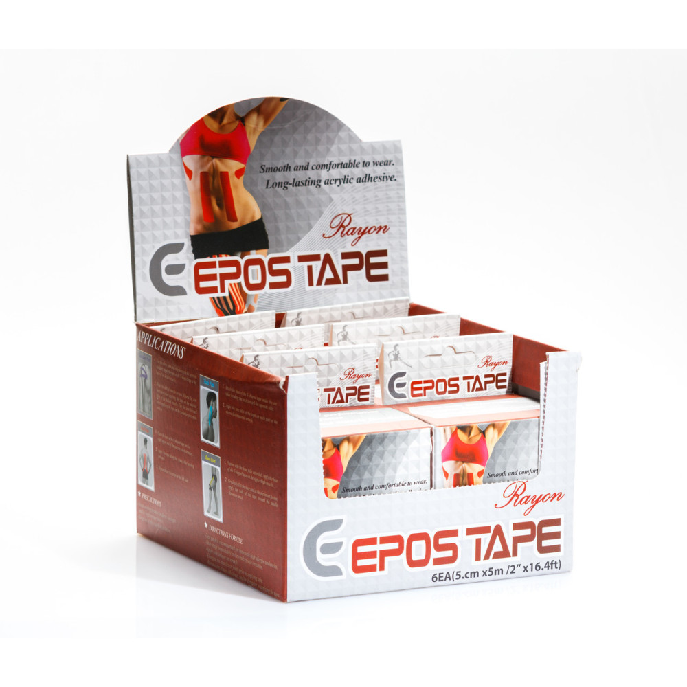 Шовковий кінезіо тейп (віскоза) Epos Rayon Tape 5 см х 5 м (Рожевий)