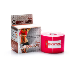 Шовковий кінезіо тейп (віскоза) Epos Rayon Tape 5 см х 5 м (Рожевий)