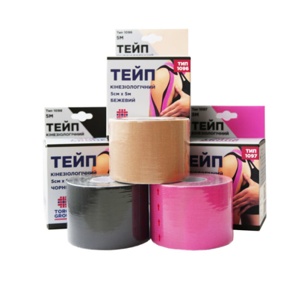 Кинезио тейп Торос Тип 1097 5 см х 5 м (Розовый)